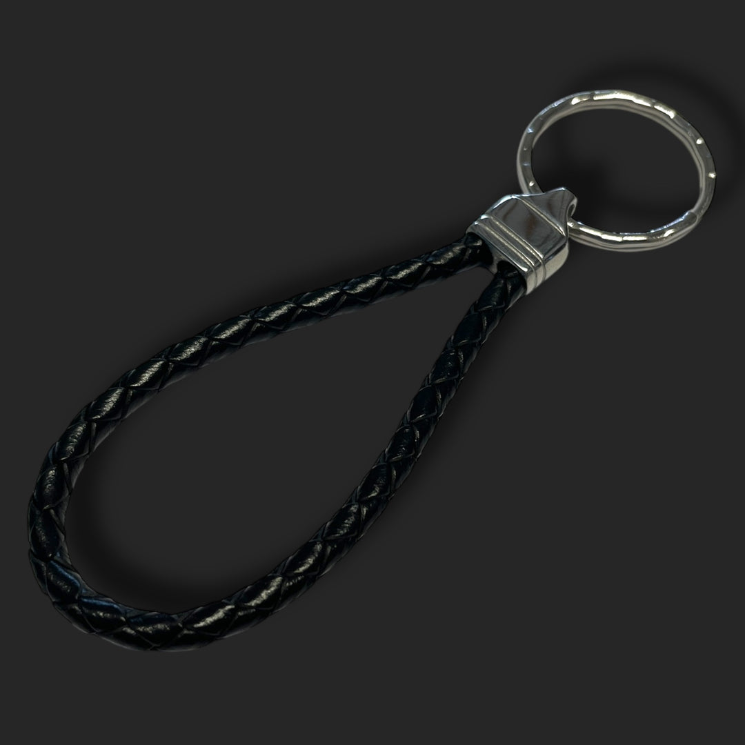 LEATHER KEYRING | BLACK image 0