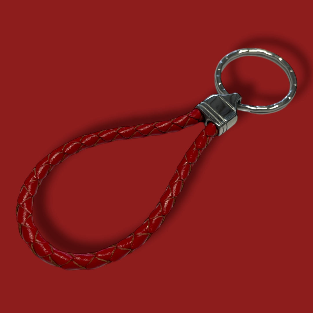 LEATHER KEYRING | RED image 0