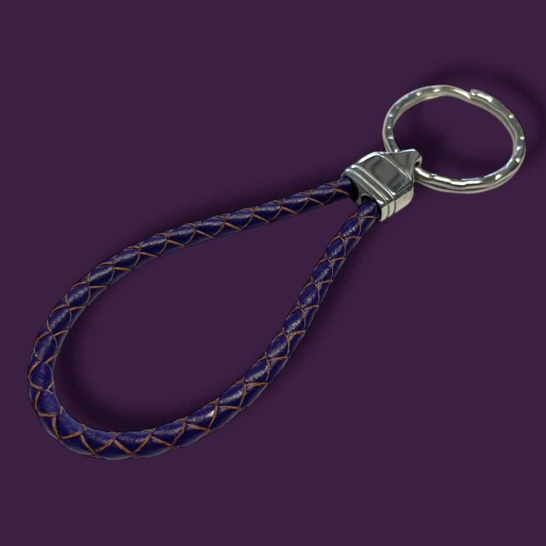 LEATHER KEYRING | PURPLE image 0