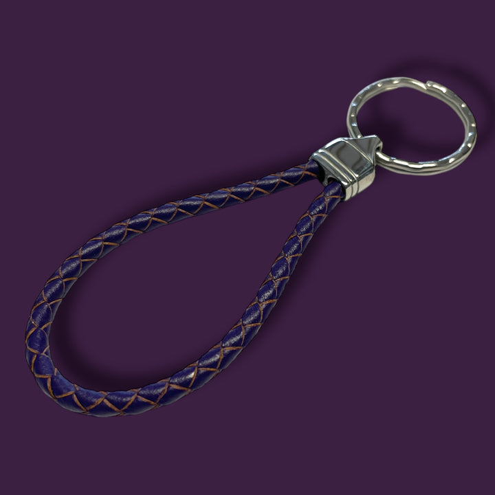 LEATHER KEYRING | PURPLE image 0
