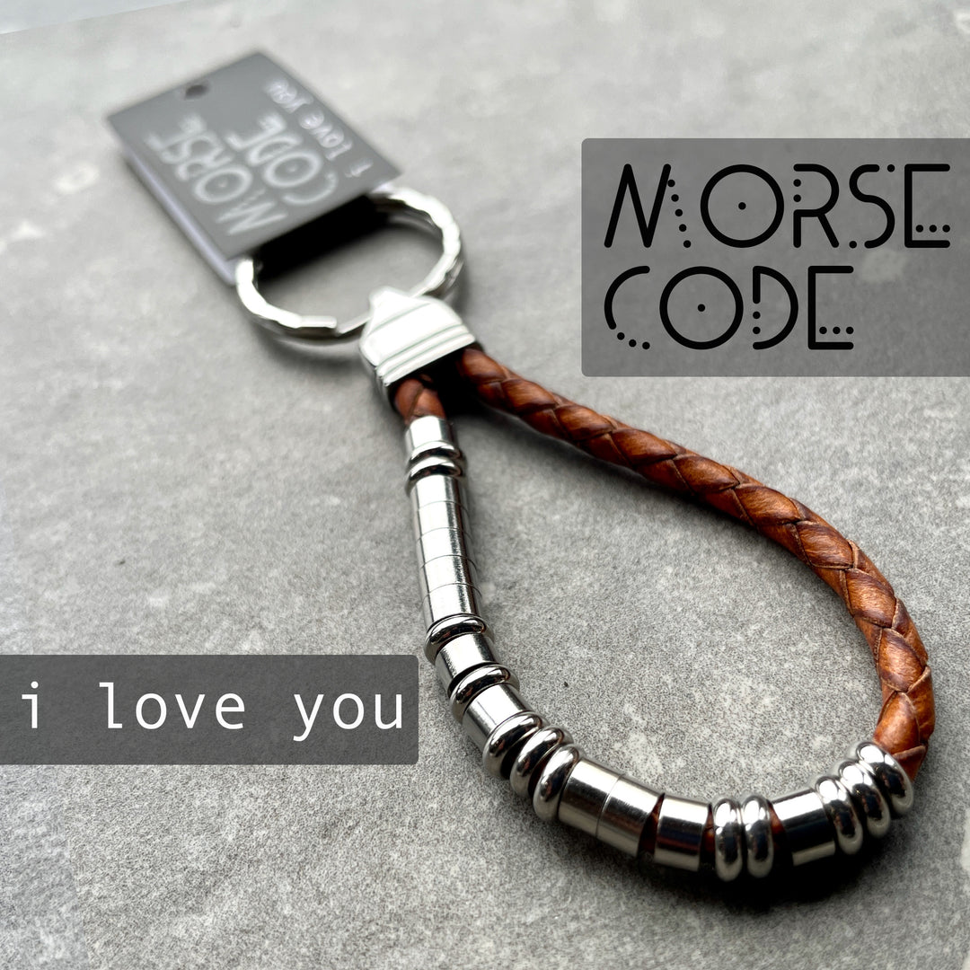I LOVE YOU | MORSE CODE KEYRING image 0