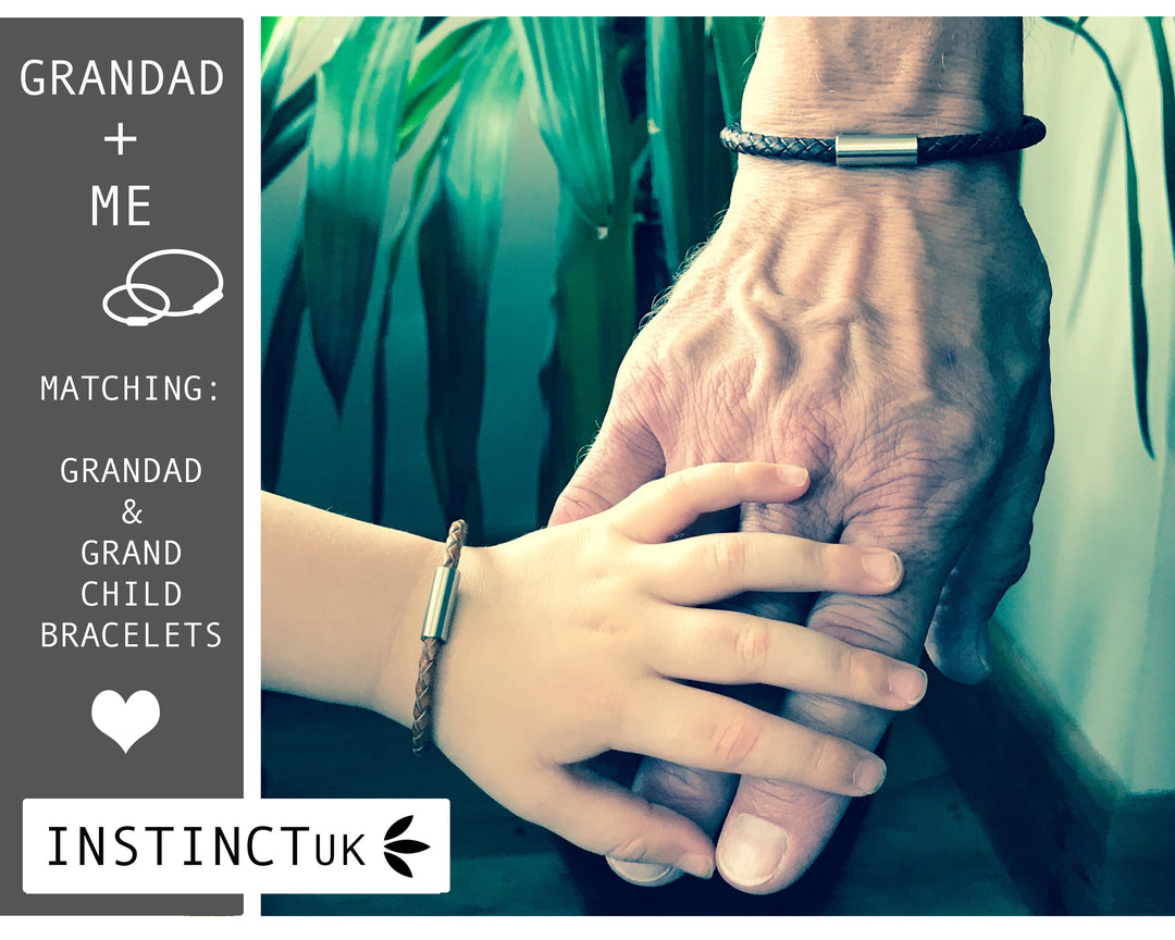 GRANDAD + ME  - Matching Leather Bracelets for Grandad and Grandchildren image 0