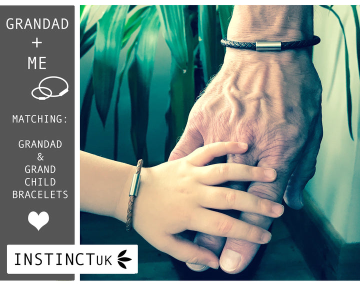 GRANDAD + ME  - Matching Leather Bracelets for Grandad and Grandchildren image 0