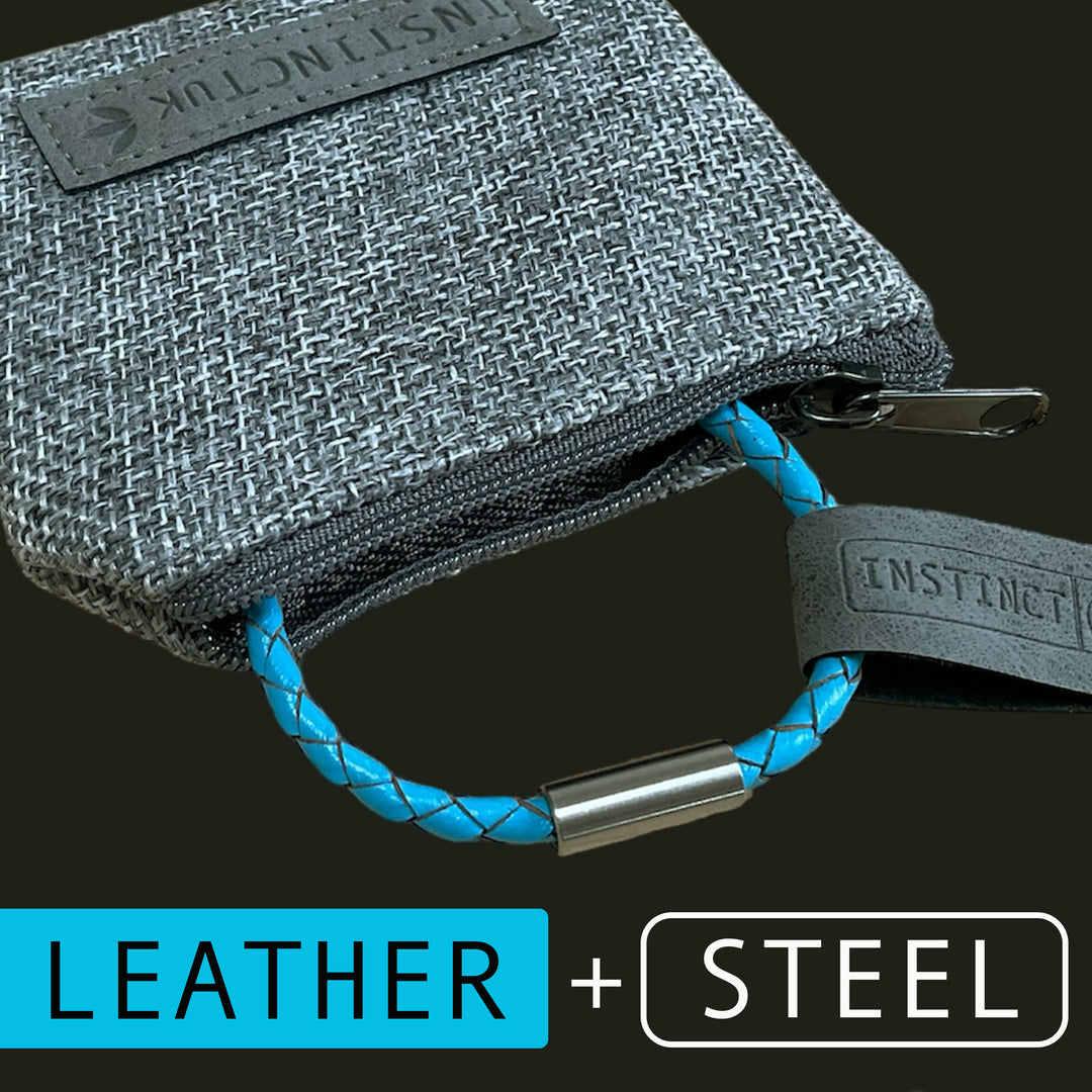 KIDS LEATHER BRACELET | BLUE image 2