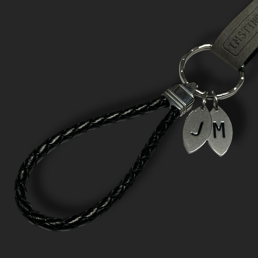 LEATHER KEYRING | BLACK image 1