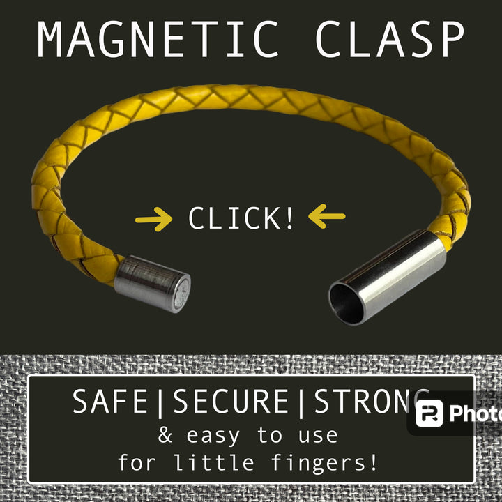 KIDS LEATHER BRACELET |YELLOW image 2