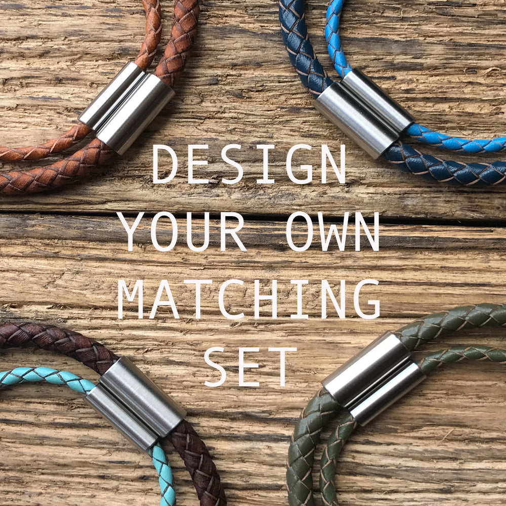 GRANDAD + ME  - Matching Leather Bracelets for Grandad and Grandchildren image 1