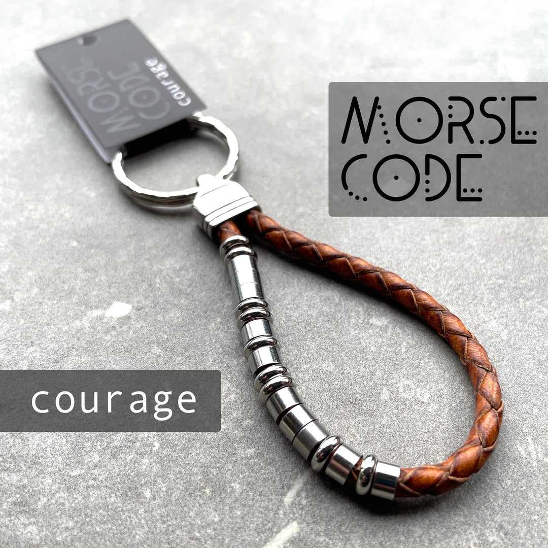 COURAGE | MORSE CODE KEYRING image 0