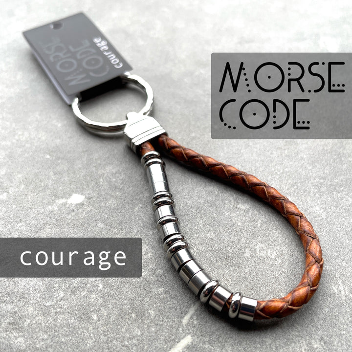 COURAGE | MORSE CODE KEYRING image 0