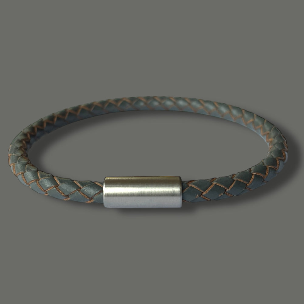 GREY LEATHER BRACELET image 1