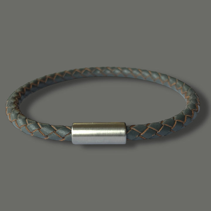 GREY LEATHER BRACELET image 1