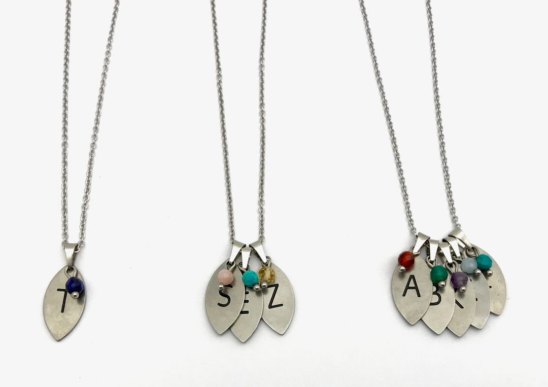 INITIAL BIRTHSTONE NECKLACE | Personalised Necklace image 2