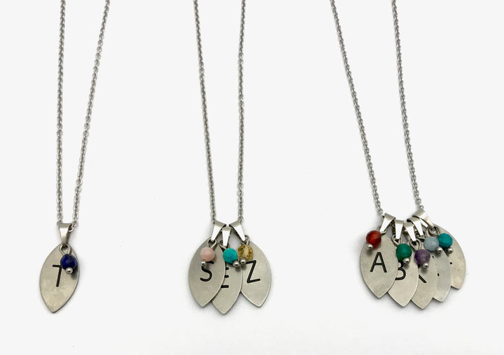 INITIAL BIRTHSTONE NECKLACE | Personalised Necklace image 2