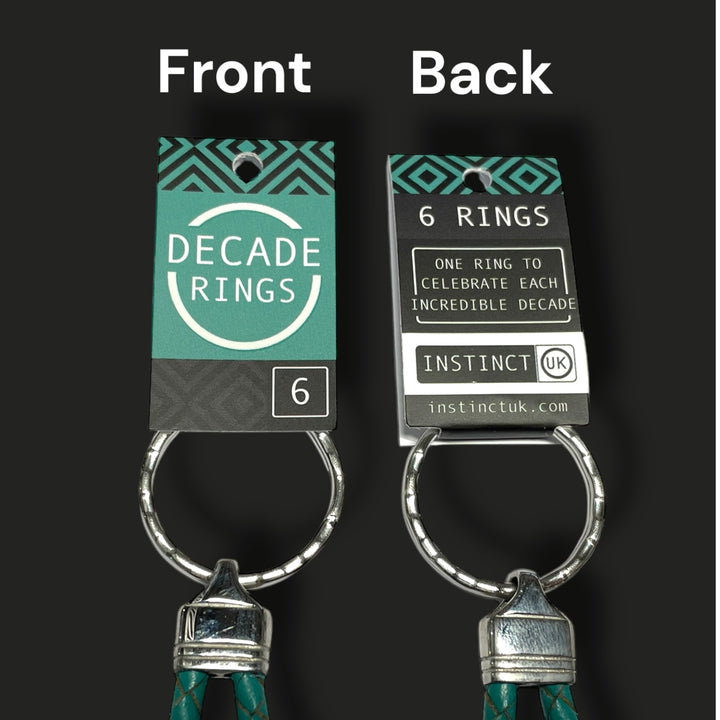 60th BIRTHDAY KEYRING | 6 DECADES | 6 RINGS image 7