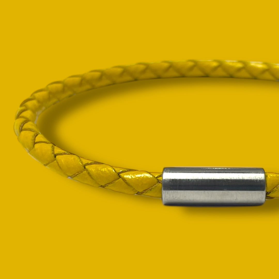 YELLOW LEATHER BRACELET | SLIM BAND image 0