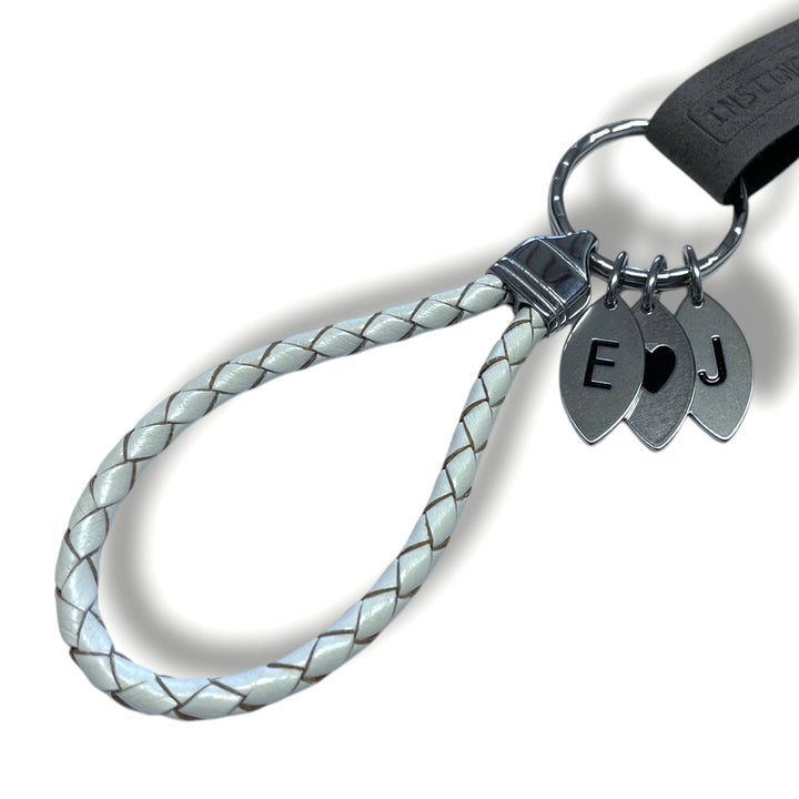 LEATHER KEYRING | WHITE image 1