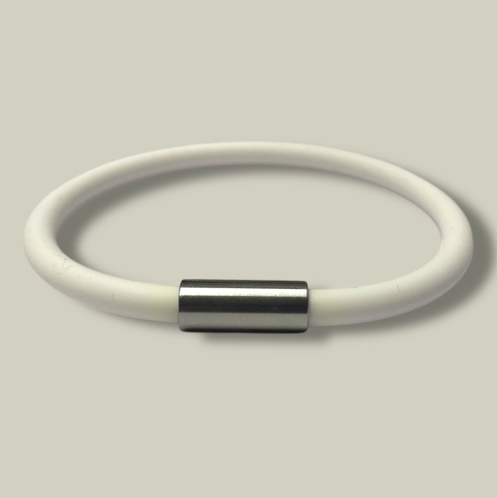 WHITE SILICONE BRACELET image 1