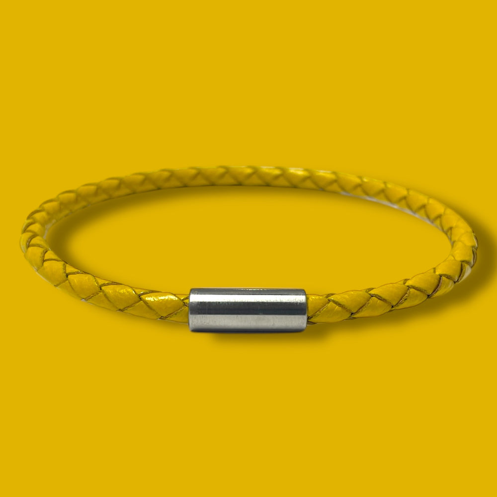 YELLOW LEATHER BRACELET | SLIM BAND image 1