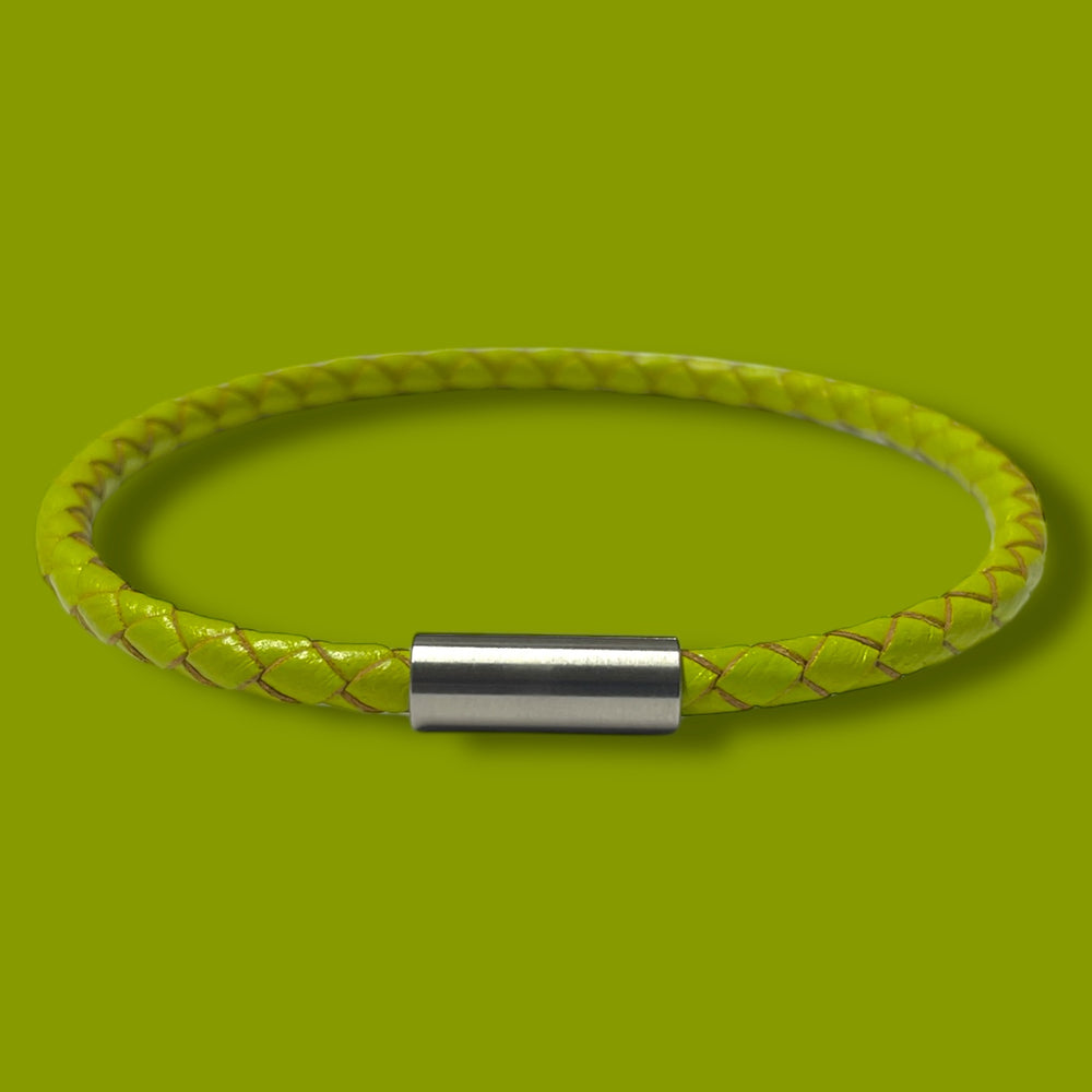 LIME LEATHER BRACELET | SLIM BAND image 1