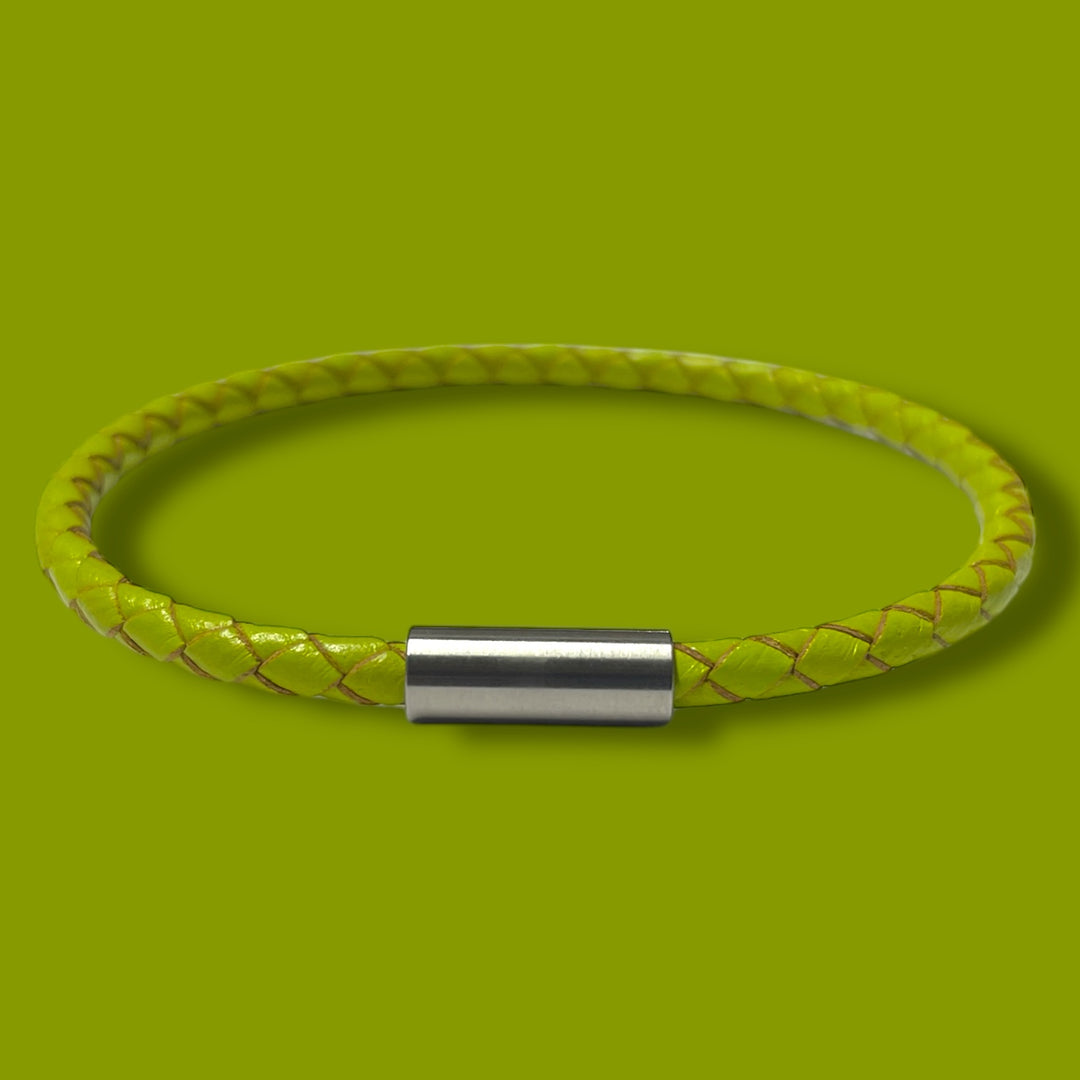 LIME LEATHER BRACELET | SLIM BAND image 1