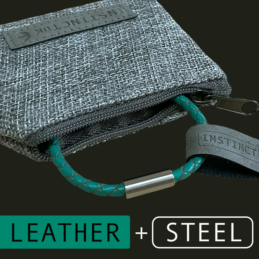 KIDS LEATHER BRACELET | TEAL image 1