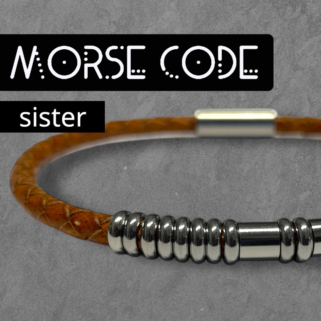 SISTER - MORSE CODE BRACELET image 0