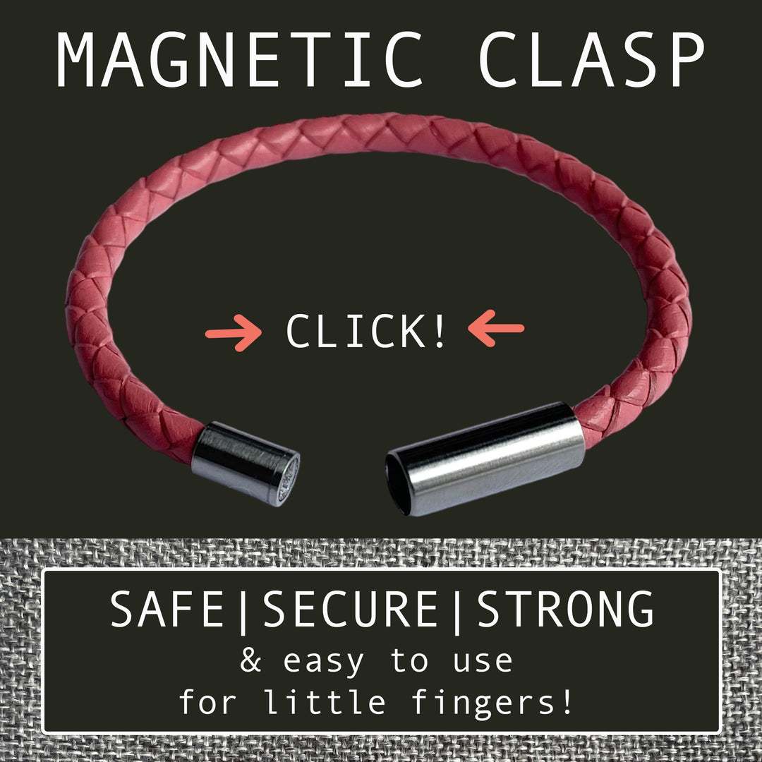 KIDS LEATHER BRACELET | CORAL image 5