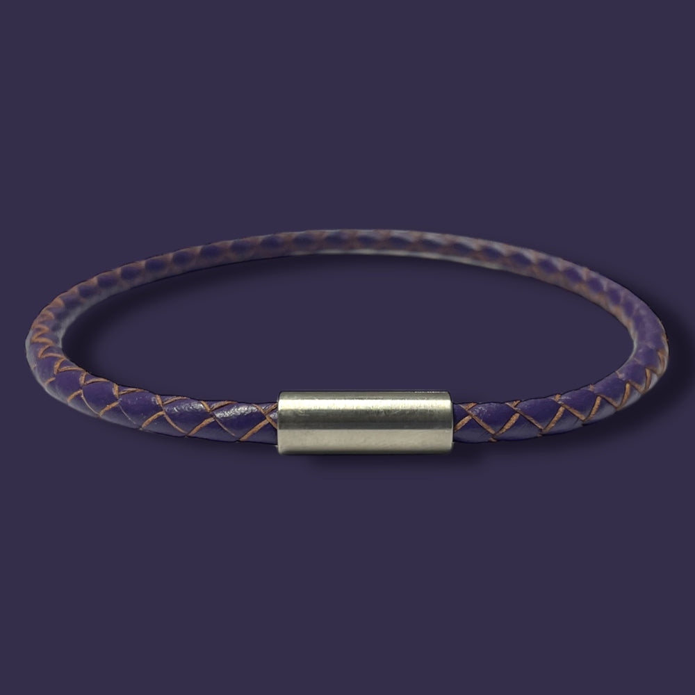 PURPLE LEATHER BRACELET | SLIM BAND image 1