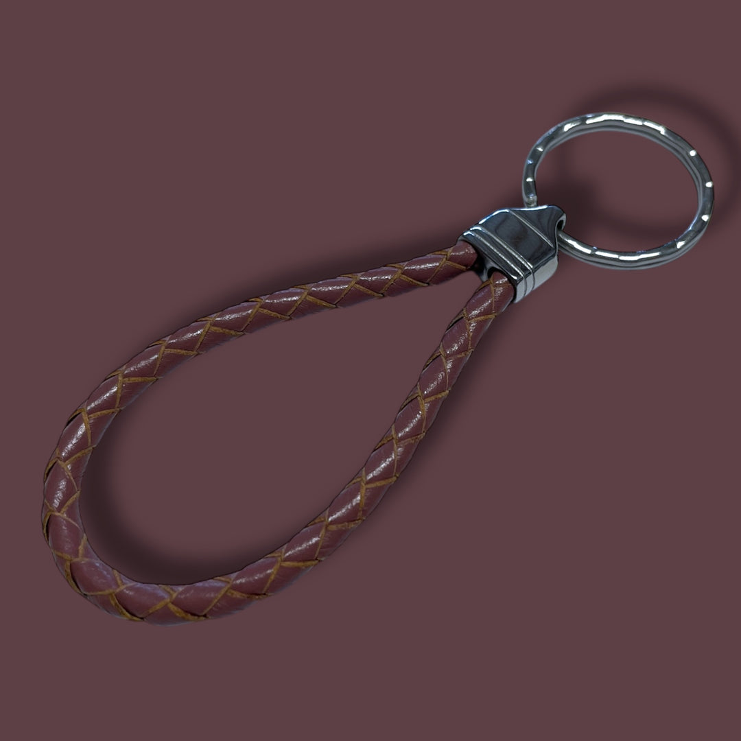 LEATHER KEYRING | MAUVE image 0