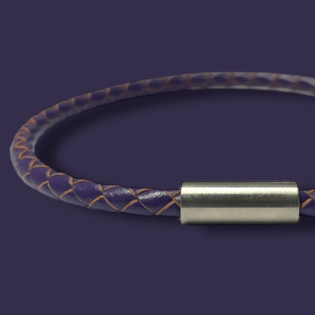 PURPLE LEATHER BRACELET | SLIM BAND image 0
