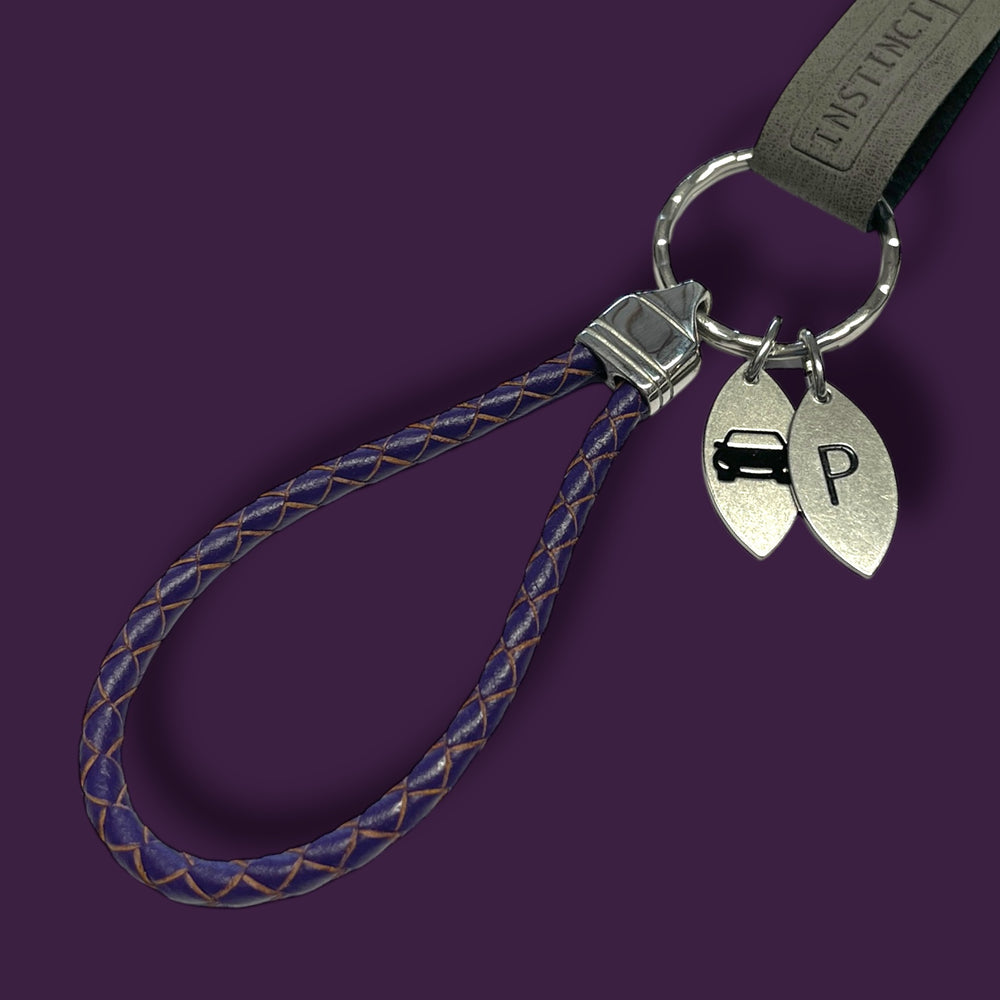 LEATHER KEYRING | PURPLE image 1