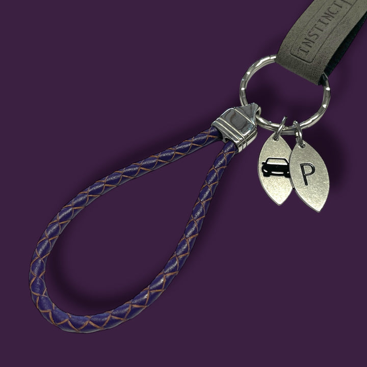 LEATHER KEYRING | PURPLE image 1