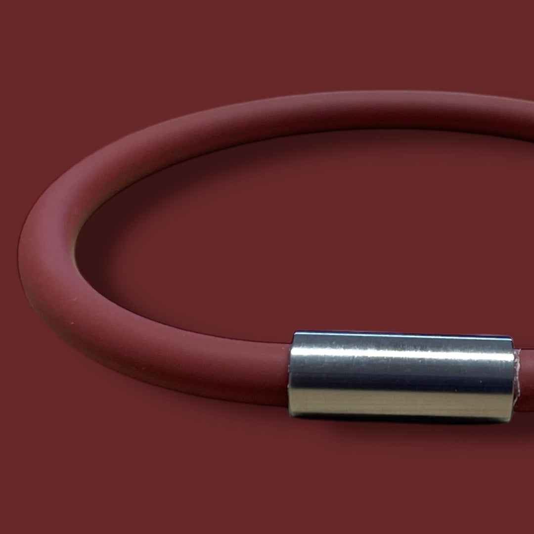 RUSTIC RED SILICONE BRACELET image 0