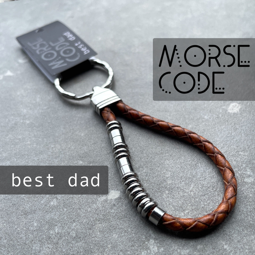 BEST DAD | MORSE CODE KEYRING image 0