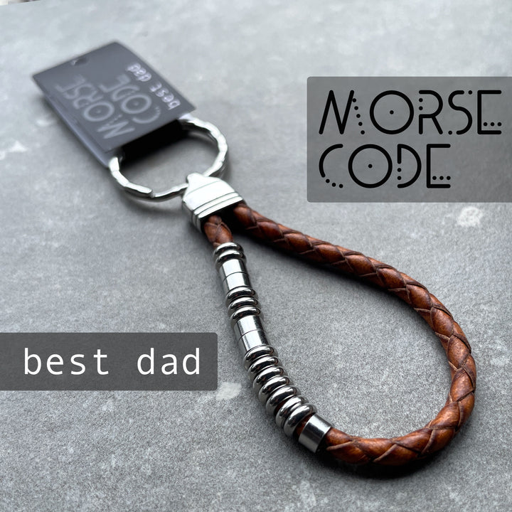 BEST DAD | MORSE CODE KEYRING image 0