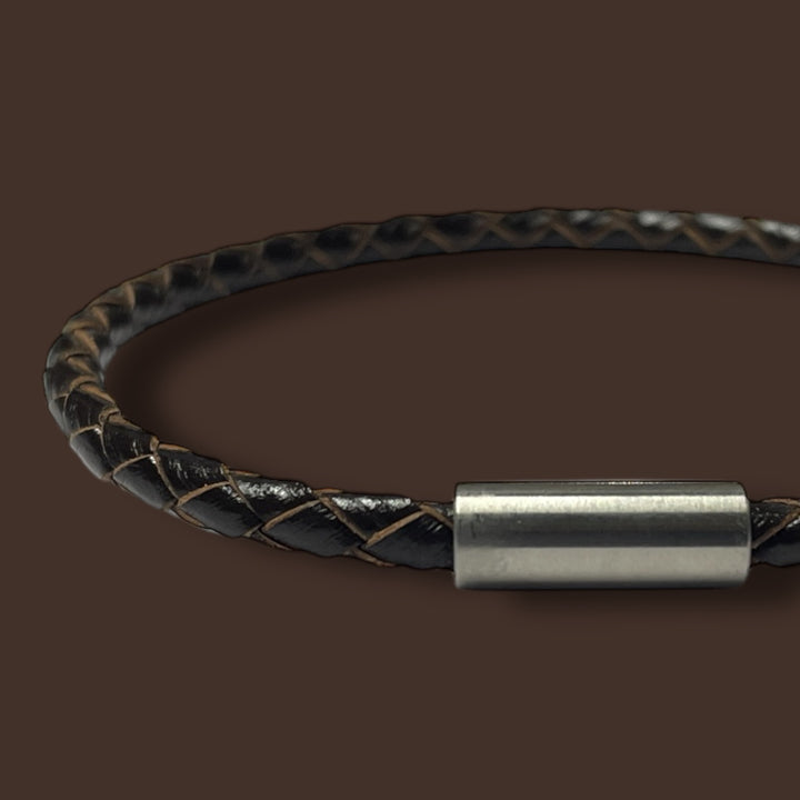 DARK BROWN LEATHER BRACELET | SLIM BAND image 0