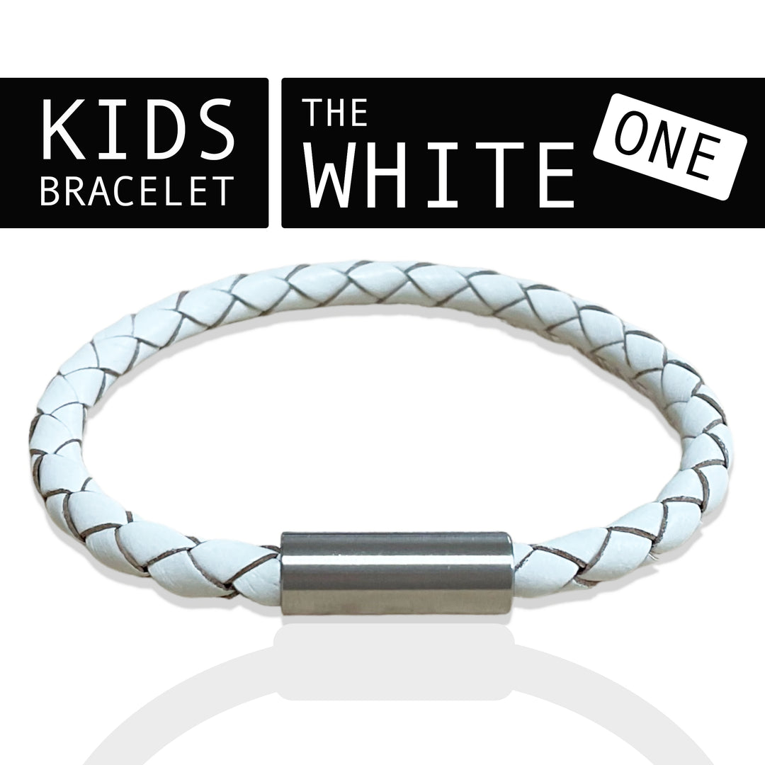 KIDS LEATHER BRACELET | WHITE image 0