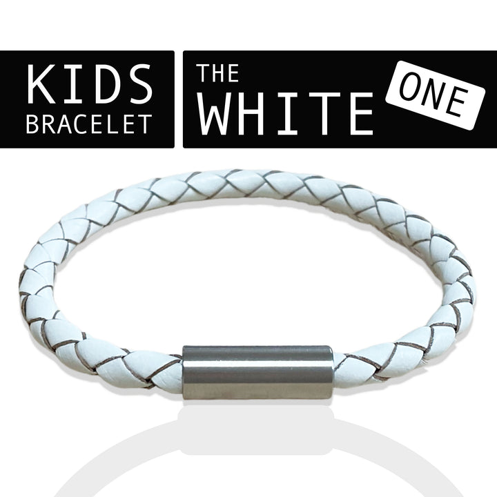 KIDS LEATHER BRACELET | WHITE image 0