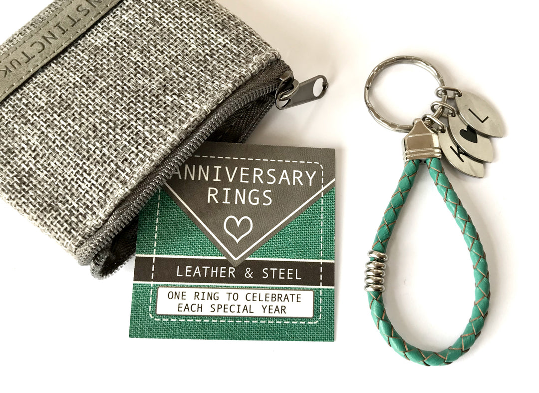 ANNIVERSARY KEYRING | Personalised Anniversary Keyring Gift | One ring for Each year