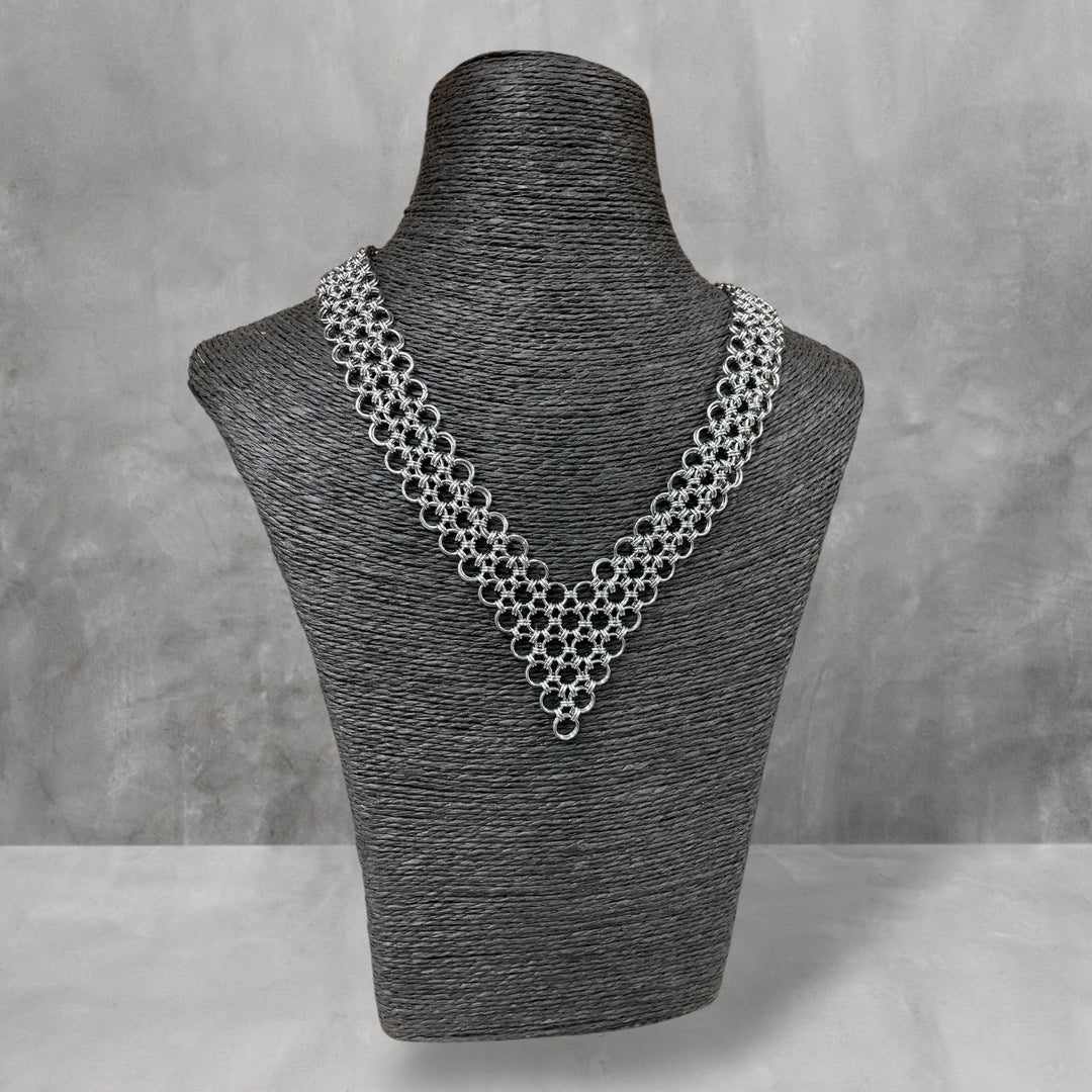 Japanese Armour Chain Maille V Necklace