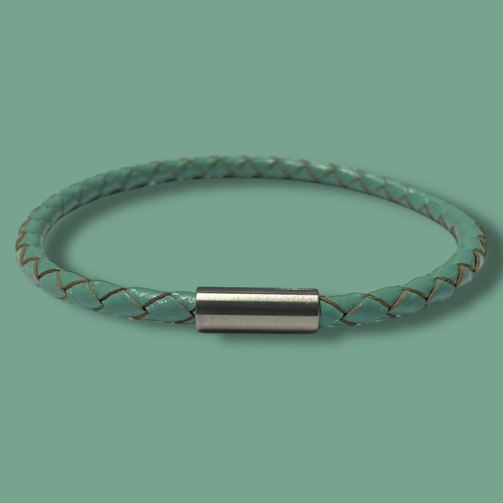 (W) TURQUOISE LEATHER BRACELET | SLIM BAND image 1