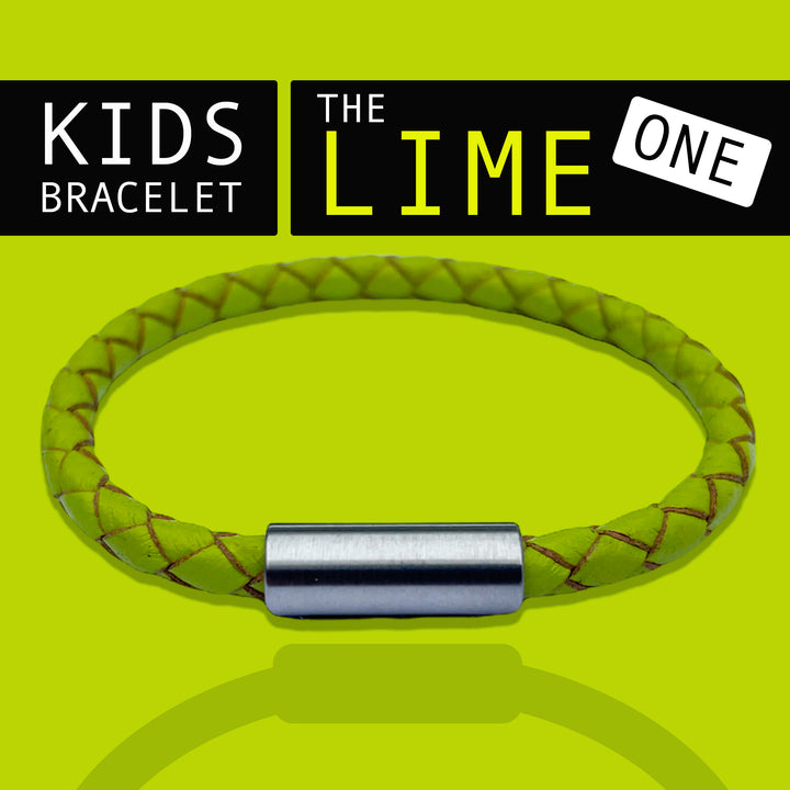 KIDS LEATHER BRACELET | LIME image 0