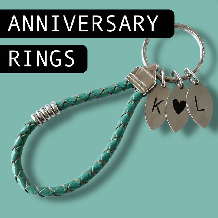 ANNIVERSARY KEYRING | Personalised Anniversary Keyring Gift | One ring for Each year