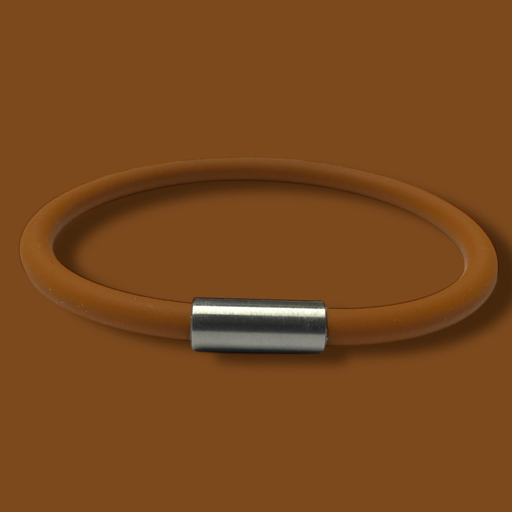 TAN SILICONE BRACELET image 1