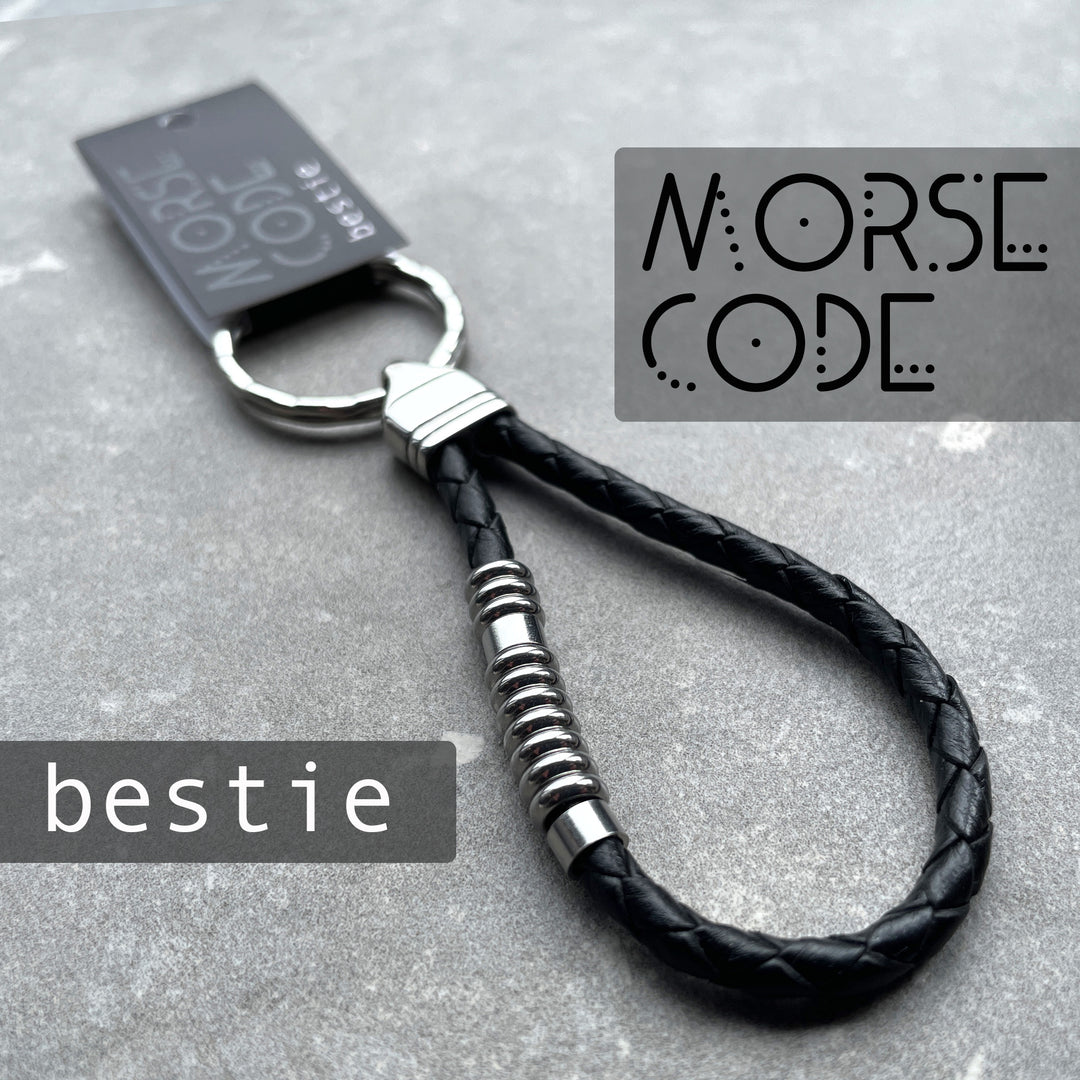 BESTIE | MORSE CODE KEYRING image 0