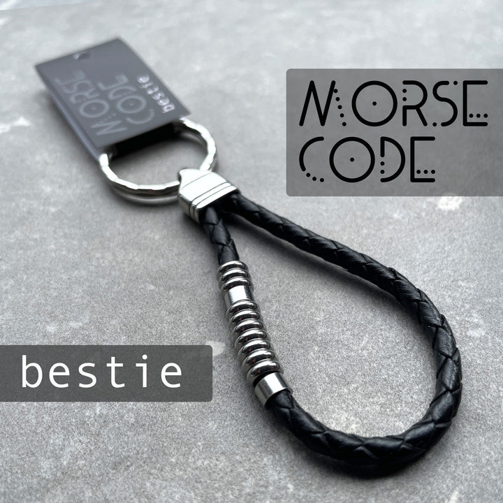 BESTIE | MORSE CODE KEYRING image 0