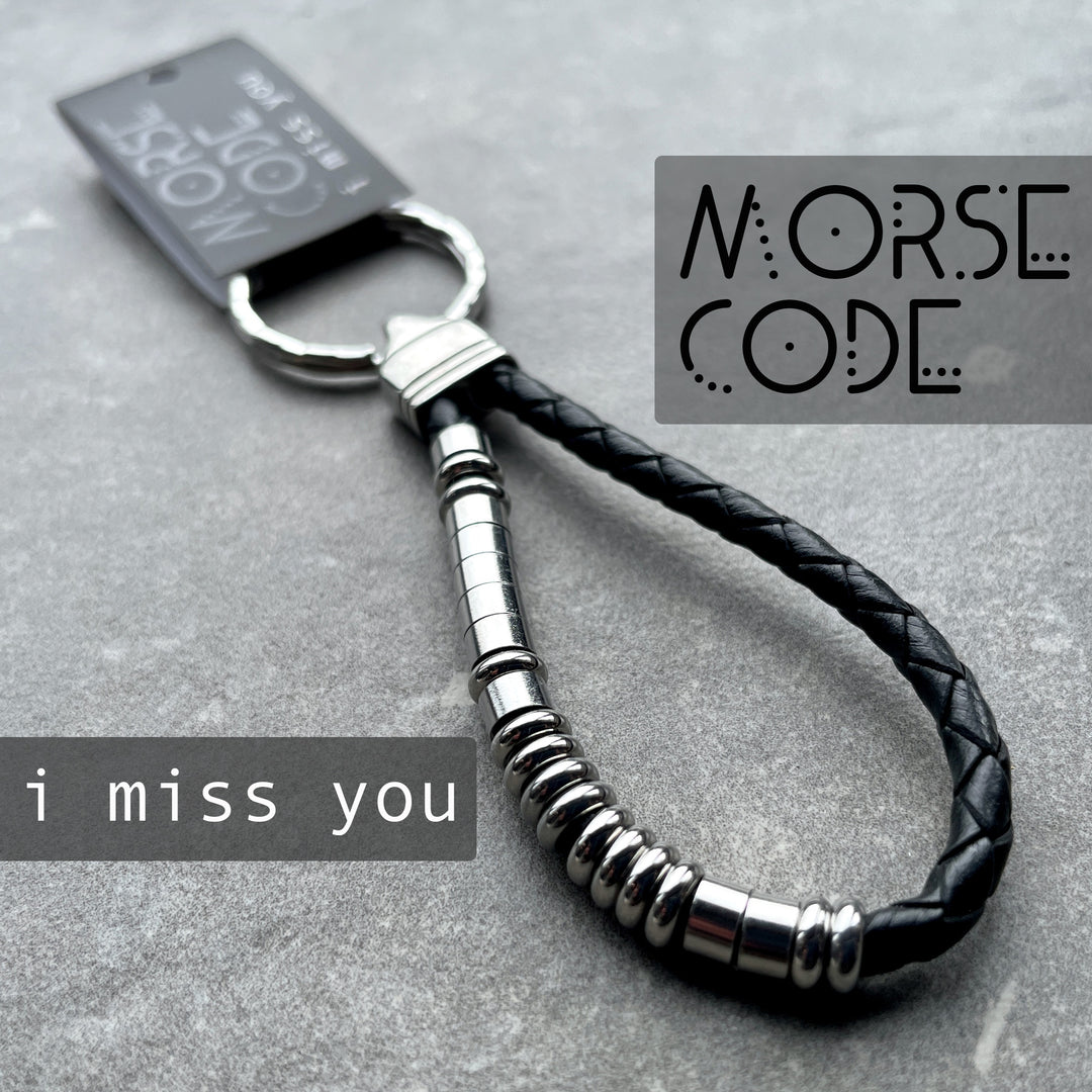 I MISS YOU | MORSE CODE KEYRING image 0