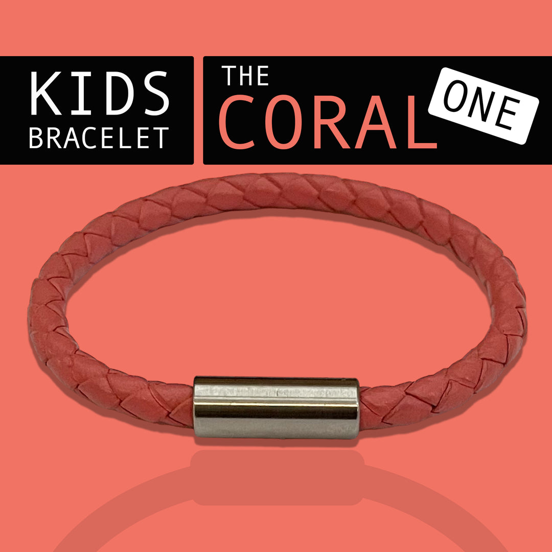 KIDS LEATHER BRACELET | CORAL image 0