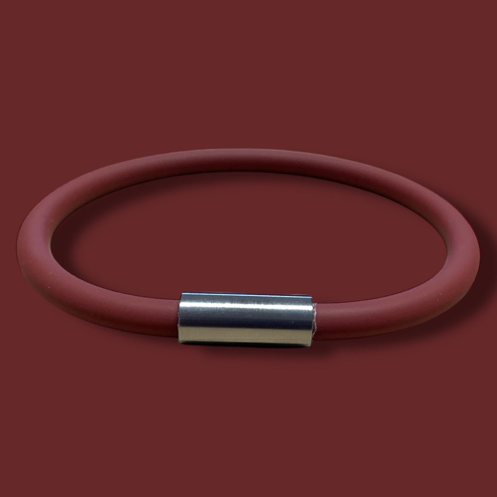 RUSTIC RED SILICONE BRACELET image 1