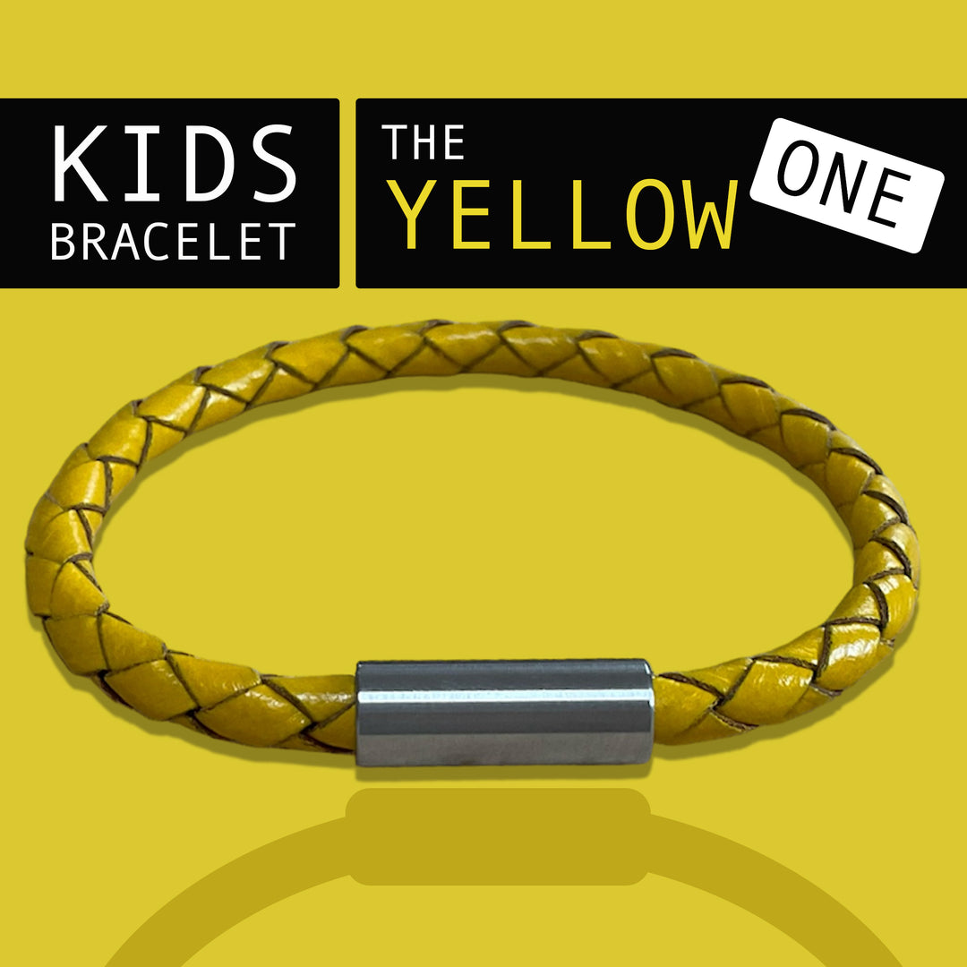 KIDS LEATHER BRACELET |YELLOW image 0